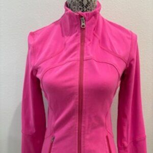 Lulu Lemon Athletica Hot Pink Long Sleeve Jacket, Size 6
